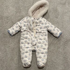 Floral Patterned Baby One Piece Snowsuit 0-3 month